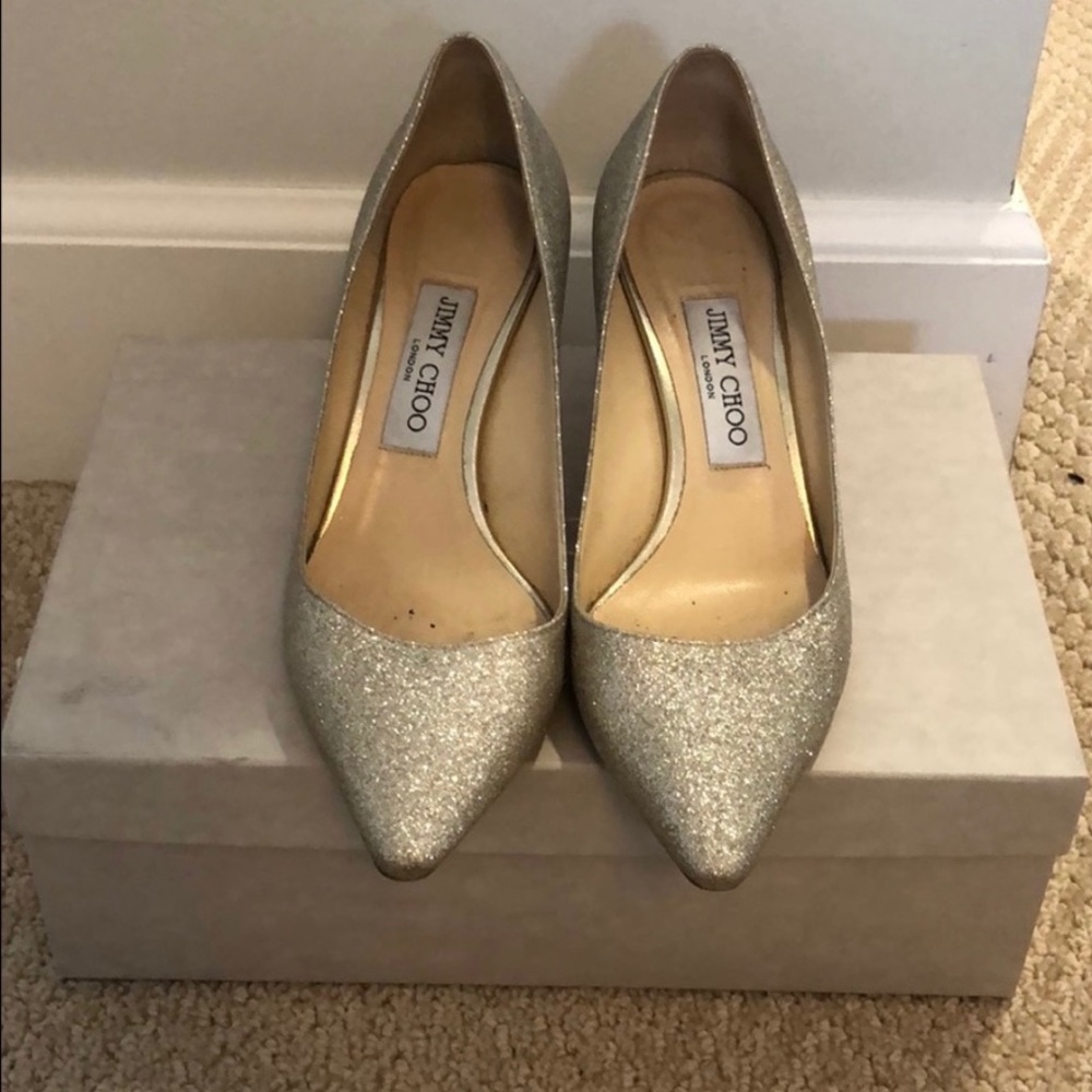 Jimmy Choo Romy Glitter Pump - Worn Once